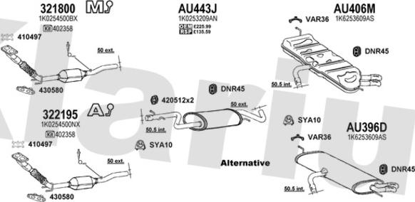 Klarius 940723U - Система выпуска ОГ autosila-amz.com