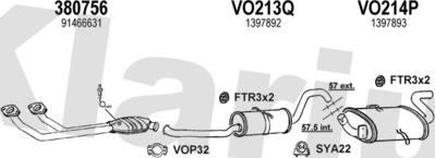 Klarius 960096U - Система выпуска ОГ autosila-amz.com