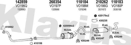 Klarius 960088E - Система выпуска ОГ autosila-amz.com