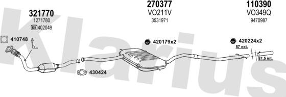 Klarius 960262E - Система выпуска ОГ autosila-amz.com