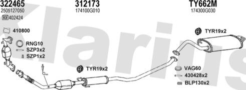 Klarius 900442U - Система выпуска ОГ autosila-amz.com