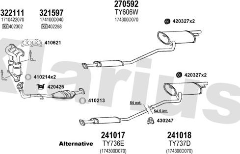 Klarius 900406E - Система выпуска ОГ autosila-amz.com