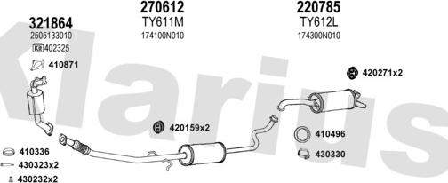 Klarius 900413E - Система выпуска ОГ autosila-amz.com