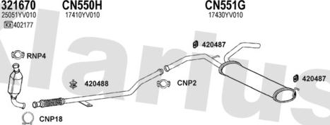 Klarius 900483U - Система выпуска ОГ autosila-amz.com