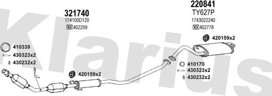 Klarius 900435E - Система выпуска ОГ autosila-amz.com