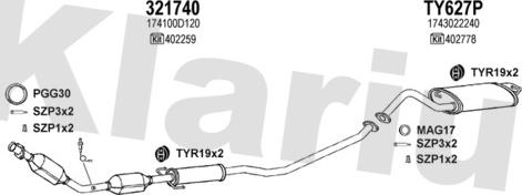 Klarius 900435U - Система выпуска ОГ autosila-amz.com