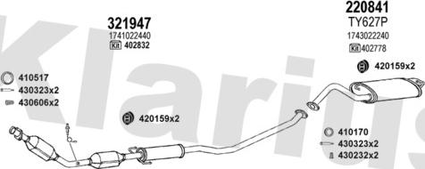 Klarius 900436E - Система выпуска ОГ autosila-amz.com