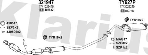 Klarius 900436U - Система выпуска ОГ autosila-amz.com