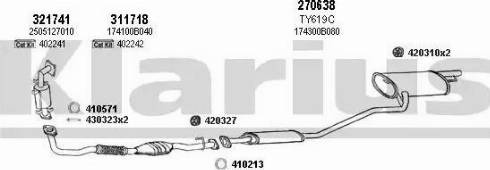 Klarius 900433E - Система выпуска ОГ autosila-amz.com