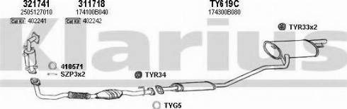 Klarius 900433U - Система выпуска ОГ autosila-amz.com
