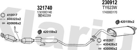 Klarius 900420E - Система выпуска ОГ autosila-amz.com