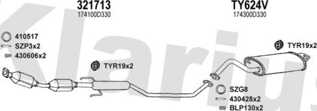 Klarius 900421U - Система выпуска ОГ autosila-amz.com