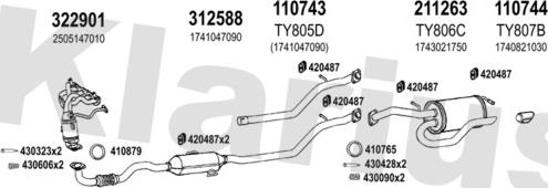 Klarius 900596E - Система выпуска ОГ autosila-amz.com