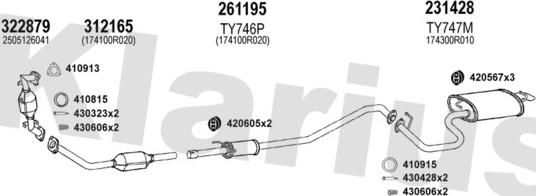 Klarius 900549E - Система выпуска ОГ autosila-amz.com