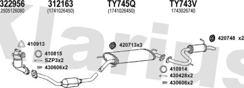 Klarius 900546U - Система выпуска ОГ autosila-amz.com