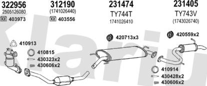 Klarius 900543E - Система выпуска ОГ autosila-amz.com