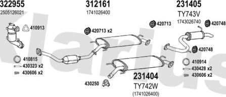 Klarius 900542E - Система выпуска ОГ autosila-amz.com