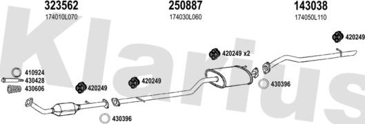 Klarius 900565E - Система выпуска ОГ autosila-amz.com