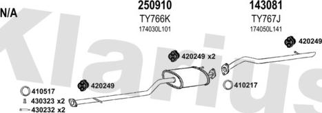 Klarius 900561E - Система выпуска ОГ autosila-amz.com