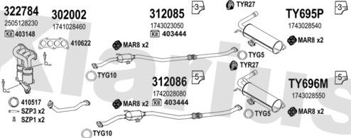 Klarius 900505U - Система выпуска ОГ autosila-amz.com