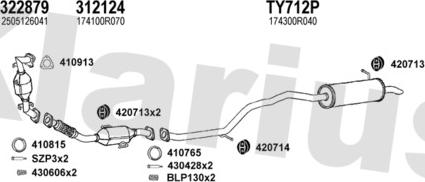 Klarius 900515U - Система выпуска ОГ autosila-amz.com