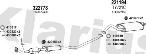 Klarius 900528E - Система выпуска ОГ autosila-amz.com