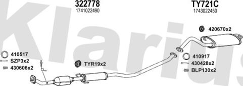 Klarius 900528U - Система выпуска ОГ autosila-amz.com