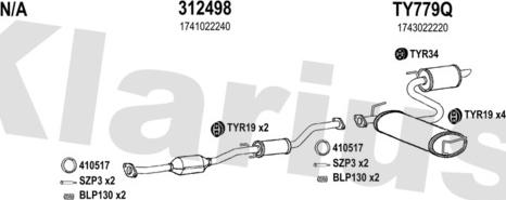 Klarius 900575U - Система выпуска ОГ autosila-amz.com