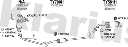 Klarius 900624U - Система выпуска ОГ autosila-amz.com