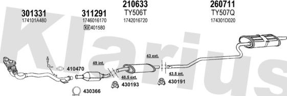 Klarius 900335E - Система выпуска ОГ autosila-amz.com