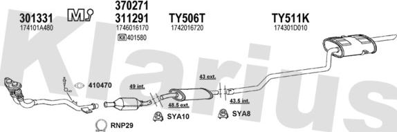 Klarius 900336U - Система выпуска ОГ autosila-amz.com