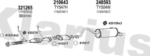 Klarius 900331E - Система выпуска ОГ autosila-amz.com