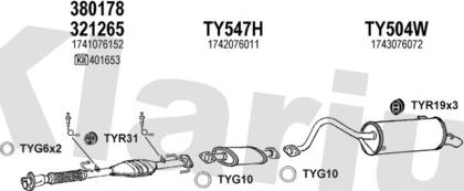 Klarius 900331U - Система выпуска ОГ autosila-amz.com