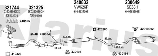 Klarius 930911E - Система выпуска ОГ autosila-amz.com