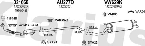 Klarius 930978U - Система выпуска ОГ autosila-amz.com