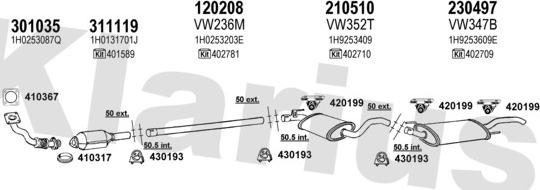 Klarius 930449E - Система выпуска ОГ autosila-amz.com