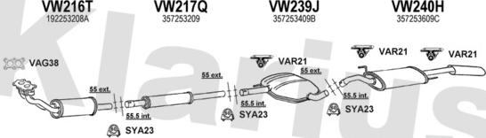 Klarius 930412U - Система выпуска ОГ autosila-amz.com