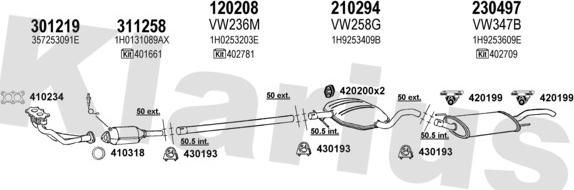 Klarius 930597E - Система выпуска ОГ autosila-amz.com