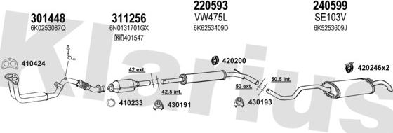 Klarius 930699E - Система выпуска ОГ autosila-amz.com