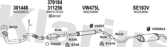 Klarius 930699U - Система выпуска ОГ autosila-amz.com