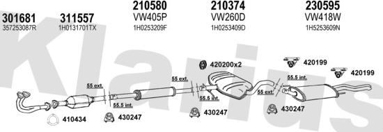 Klarius 930627E - Система выпуска ОГ autosila-amz.com