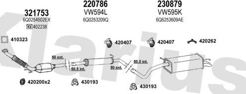 Klarius 930899E - Система выпуска ОГ autosila-amz.com