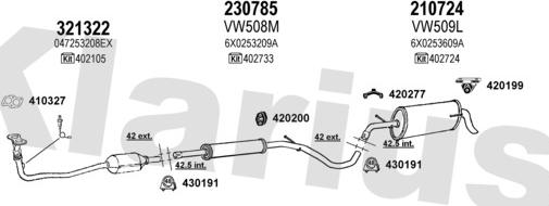 Klarius 930833E - Система выпуска ОГ autosila-amz.com