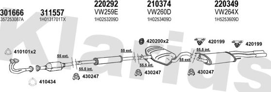 Klarius 930391E - Система выпуска ОГ autosila-amz.com