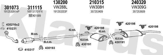 Klarius 930322E - Система выпуска ОГ autosila-amz.com