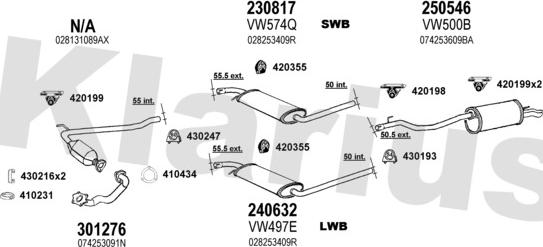 Klarius 930791E - Система выпуска ОГ autosila-amz.com