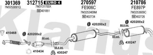 Klarius 931907E - Система выпуска ОГ autosila-amz.com