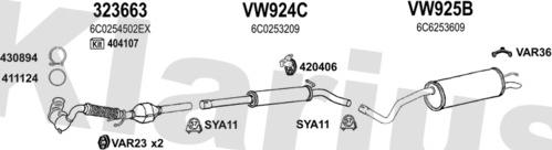 Klarius 931928U - Система выпуска ОГ autosila-amz.com