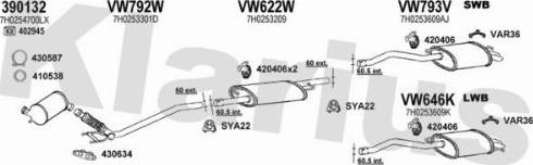 Klarius 931415U - Система выпуска ОГ autosila-amz.com