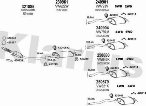 Klarius 931421E - Система выпуска ОГ autosila-amz.com